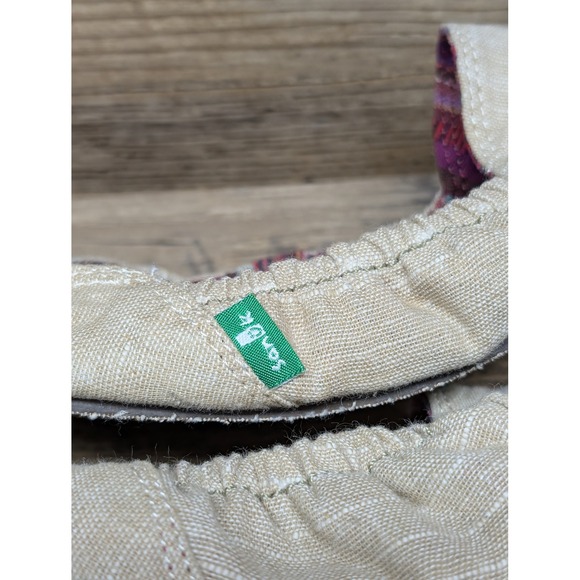 Sanuk Trippy Toes Ballet Flats Women's Size 9 Tan Fabric Foldable Travel Shoes - Picture 10 of 12